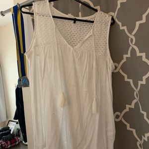 White tank top from Anthropologie